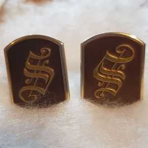 Swank Musical Note Mens Cufflinks 1960s